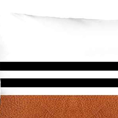 Set of 2 Brown Geometric Lumbar Pillow Covers